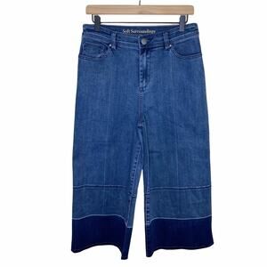 Soft Surroundings Women’s Flare Cropped Jeans Size 10 Mixed Wash